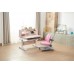 Children Kids Ergonomic Study Desk with Adjustable Double-Winged Swivel Chair Set